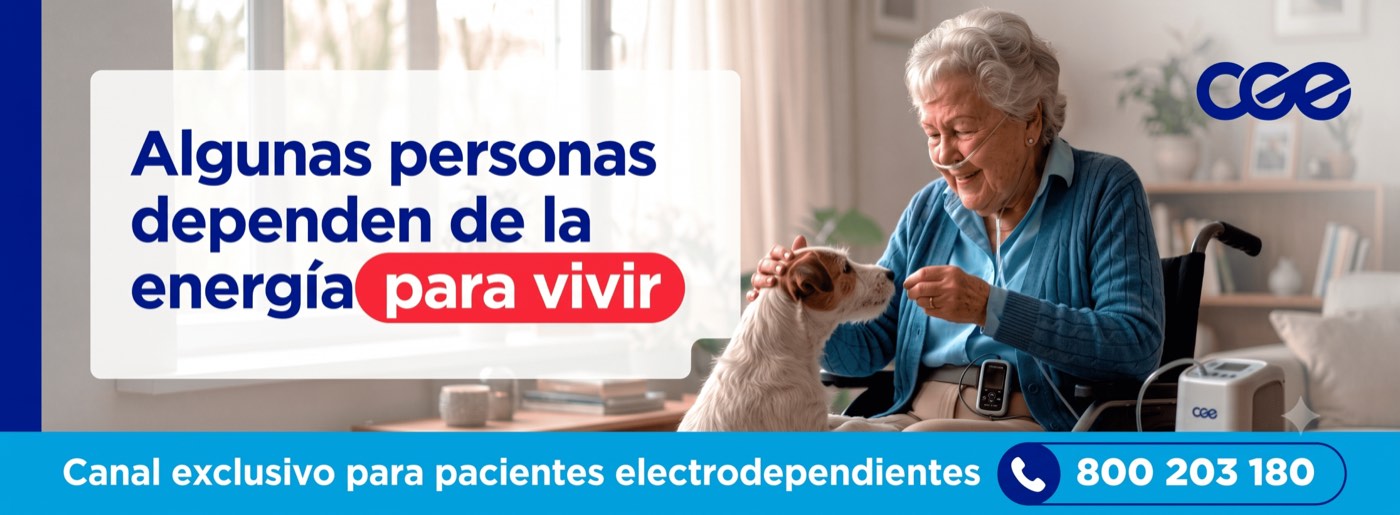 CGE: algunas personas dependen de la energía para vivir. Canal exclusivo para pacientes electrodependientes, 800 203 180.